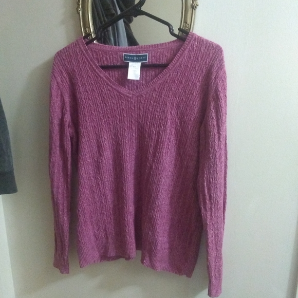 100% Cotton Pink Cable Knit Sweater - Picture 3 of 4